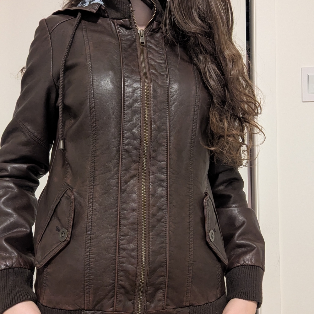 ViVI Dark Brown Leather Jacket